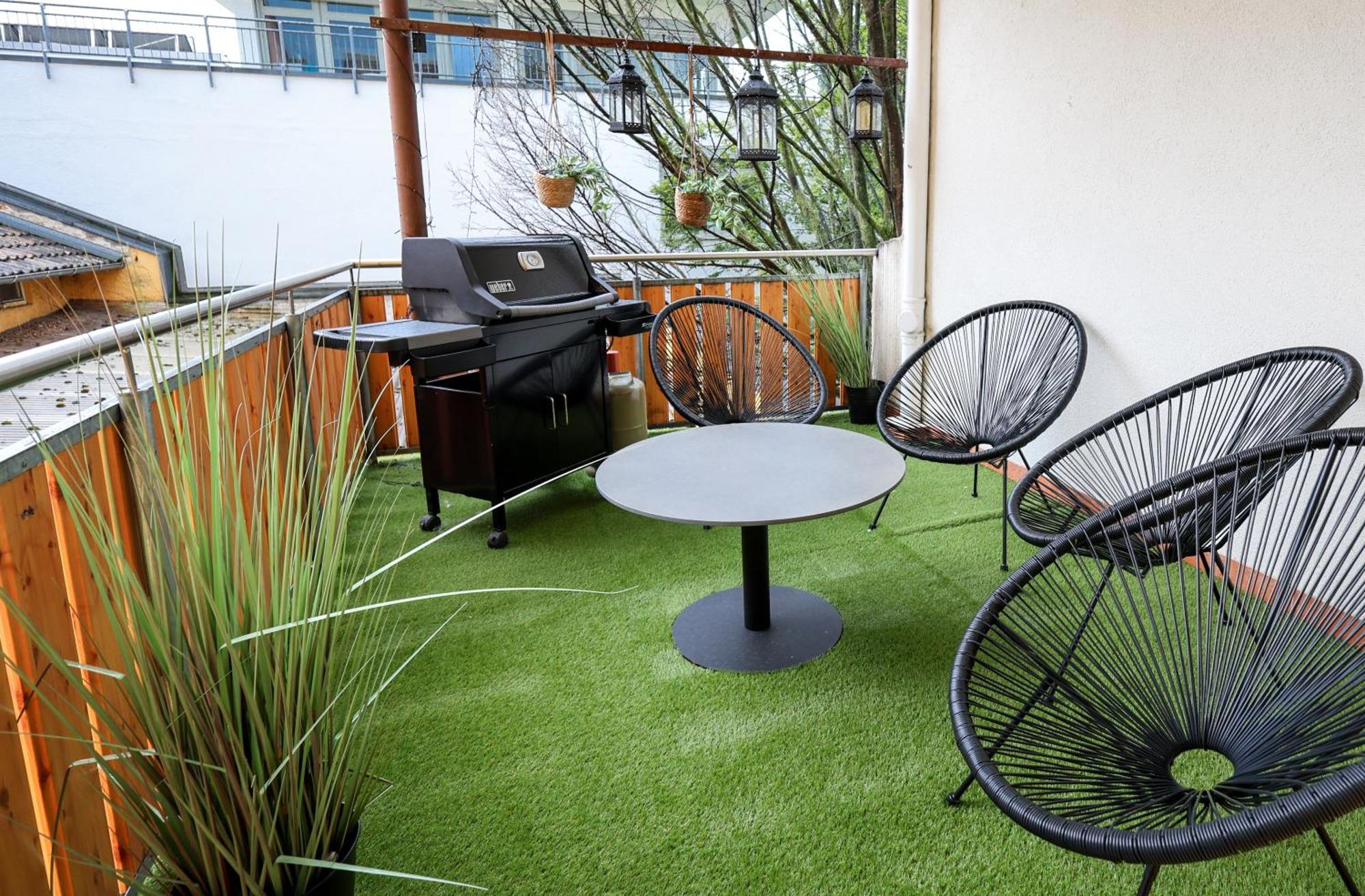 3 Zimmer Naehe Von Europapark Garage Balkon Grill Offenburg Exterior foto